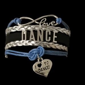 Girls Dance Bracelet - Blue Black & Silver